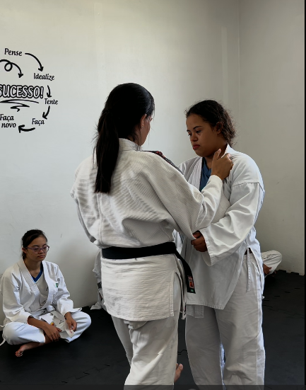 Treino de judô adaptado